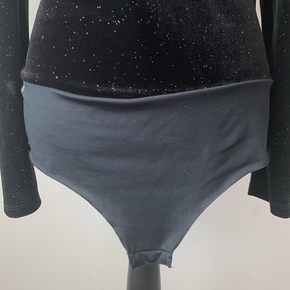 Zara Sparkly Velvet Bodysuit - Picture 7 of 13